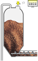 Aquaculture feed pellet silo level measurement