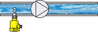 Dry run protection in the cooling water system