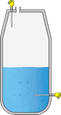 Level detection in a feed water receiving tank