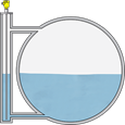 Heating condenser level measurement