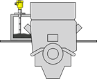 Level measurement in the turbine oil feed tank 