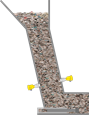 Detection of the level in the feed chute