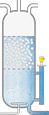 Level measurement in a stripping column
