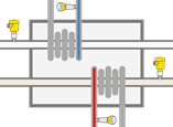 Pressure measurement during pasteurisation in the heat exchanger