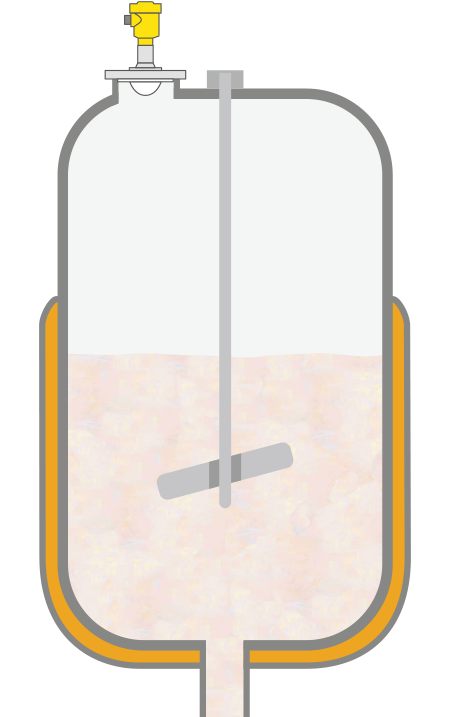 Füllstandmessung im Reaktor für Aluminiumpulversuspension