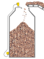 Wood chip silo level measurement