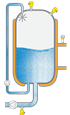 Level and pressure measurement in storage tanks for ultrapure water (Water for Injections)