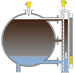 Level measurement and point level detection in the BTX separators
