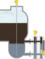 Interface measurement in the sour water stripper