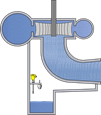 Level and point level detection in the seepage water shaft