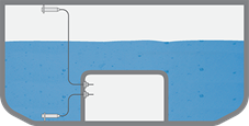 Pressure and level measurement in the ballast water tanks of heavy lifters (Flo-Flo ship)