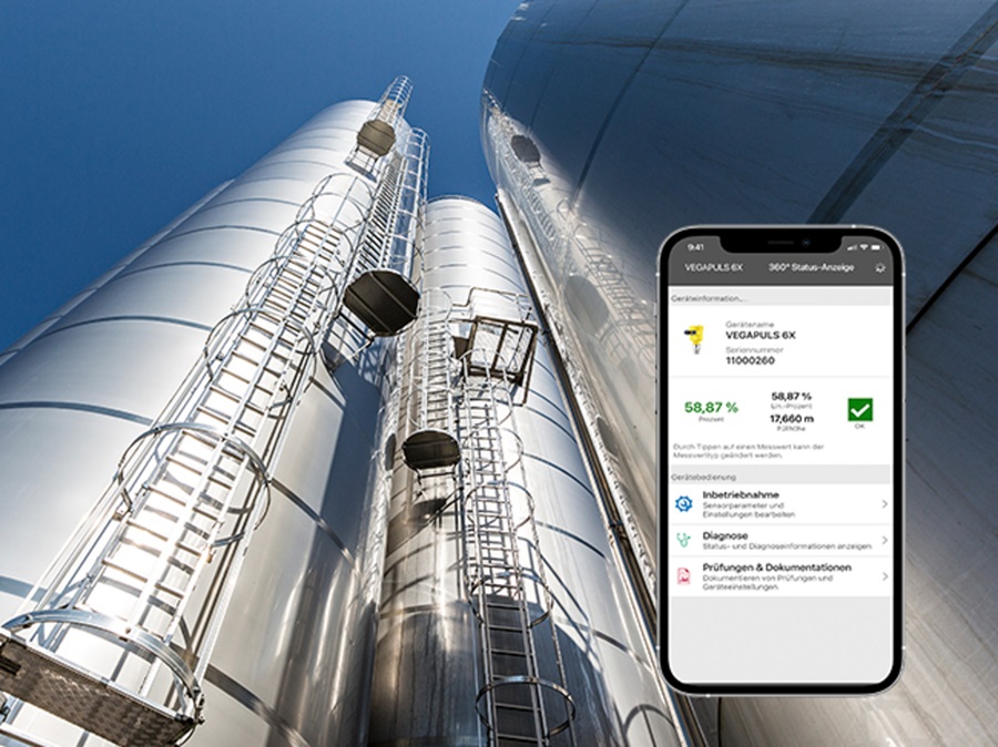 Die VEGA Tools App erleichtert die Bedienung unserer Füllstandssensoren.