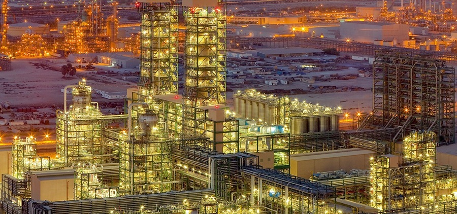 Polyethylenanlage von Linde in Al Jubail in Saudi-Arabien.