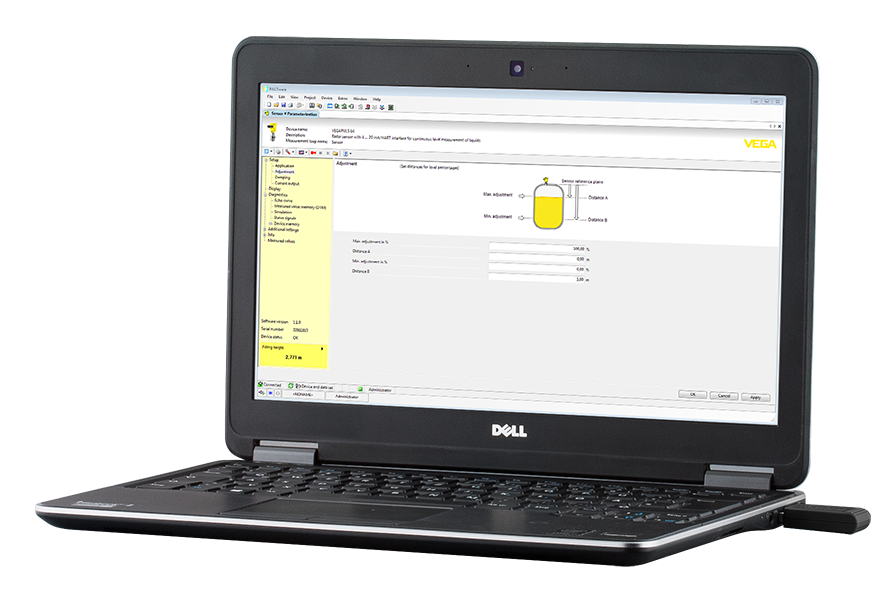 使用电脑无线操作仪表