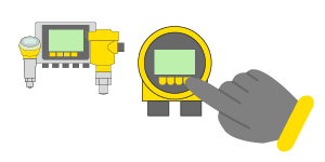 VEGA instrument adjustmentDirectly on the instrument