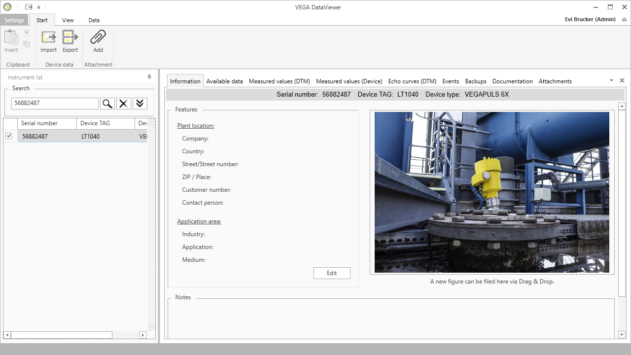 Screenshot VEGA DataViewer